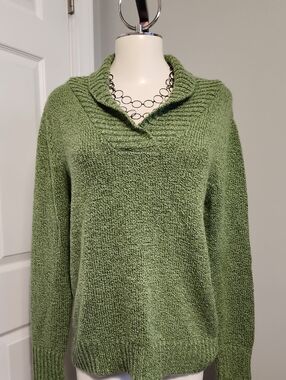 St. John's Bay Olive Green Cowl Neck Sweater
